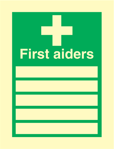 First Aiders - Emergency Signs