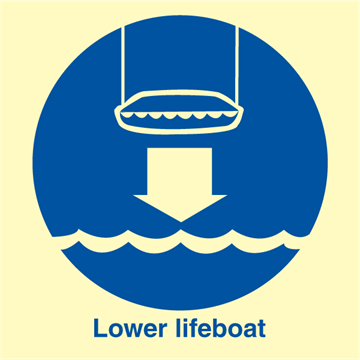Lower lifeboat - IMO Signs