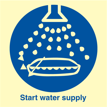 Start water spray - IMO Signs