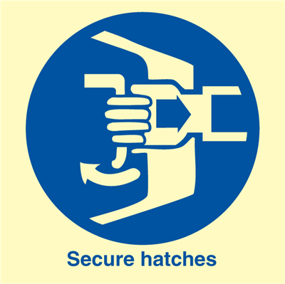 Secure hatches - IMO Signs