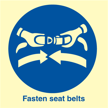 Fasten seat belts - IMO Signs
