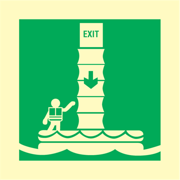 Evacuation chute - IMO Signs