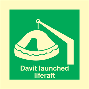 Davit Launched Raft - IMO Signs