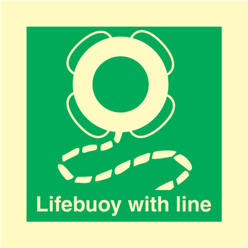 Lifebuoy with line - IMO Signs