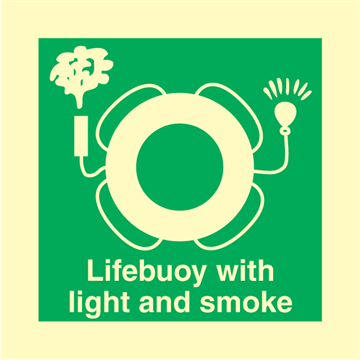Lifebuoy with light and smoke - IMO Signs
