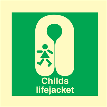 Childs lifejacket - IMO Signs