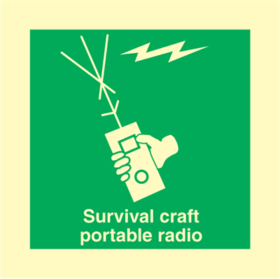 Survival Craft Portable Radio - IMO Signs