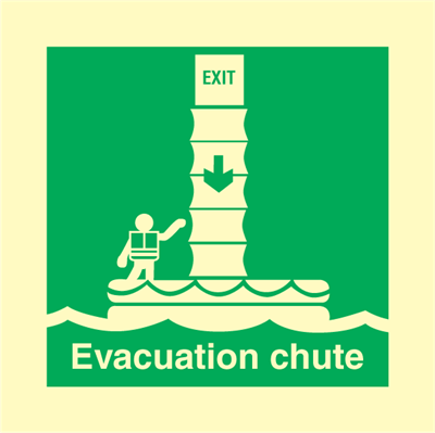 Evacuation chute - IMO Signs