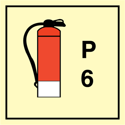 Powder Extinguisher 6 - Fire Control Signs
