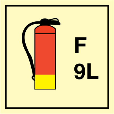 Foam Extinguisher 9 L - Fire Control Signs