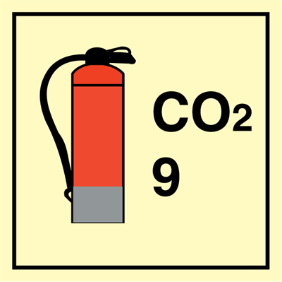 CO2 Extinguishers 9 - Fire Control Signs