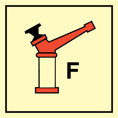 Foam monitor - Fire Control Signs