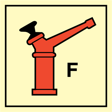 Fixed fireextinguishing bottle, - Fire Control Signs