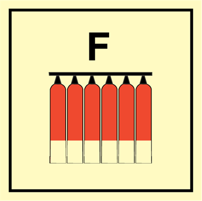 Fixed fireextinguisher battery - Fire Control Signs