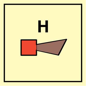 Halon horn - Fire Control Signs