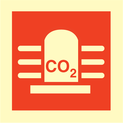 CO2 with rotating light - Fire Control Signs
