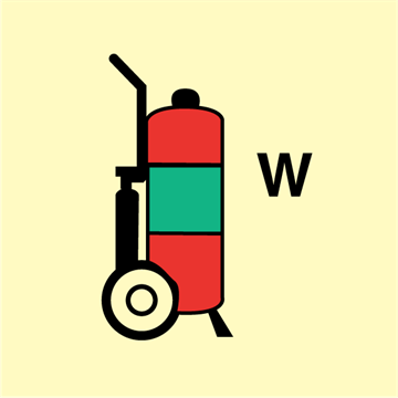Wheeled fire extinguisher W - Fire Control Signs