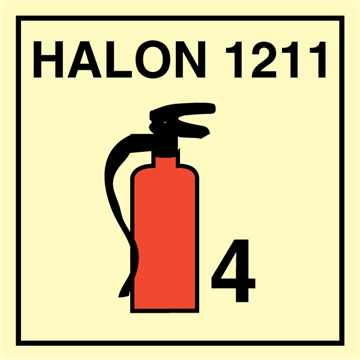 Portable fire extinguishers HALON 1211 4 - Fire Control Signs