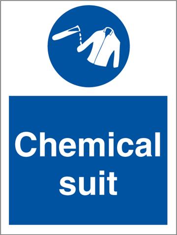 Chemical Suit - Mandatory Signs