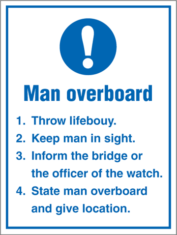 Man overboard - Mandatory Signs