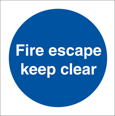Emergency Evacuation Instructions - Mandatory Signs