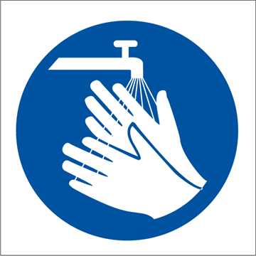 Hand wash only - Mandatory Signs