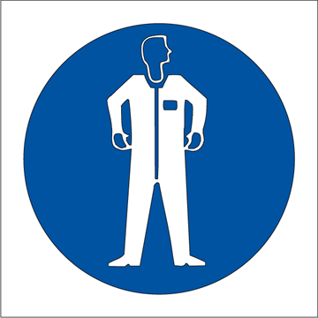Protective clothing must be worn - Mandatory Signs