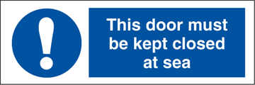 This door must be kept closed - Mandatory Signs