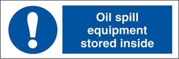 Oil spill equipment - Mandatory Signs