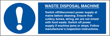Waste Disposal Machine - Mandatory Signs