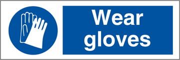 Wear gloves - Mandatory Signs