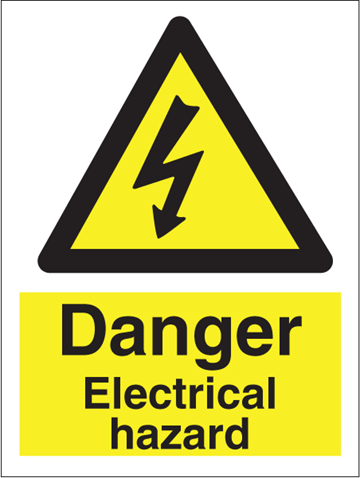 Danger Electrical hazard - Hazard Signs