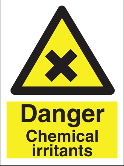 Danger chemical irritants - Hazard Signs
