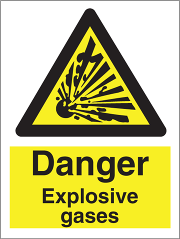 Danger Explosive gases - Hazard Signs