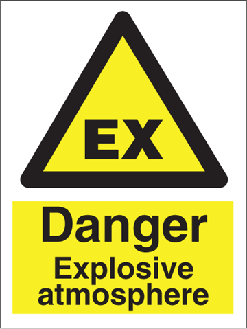 Danger Explosive atmosphere - Hazard Signs
