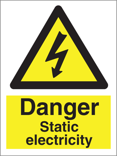 Danger Static electricity - Hazard Signs