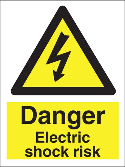 Danger Electric shock risk - Hazard Signs