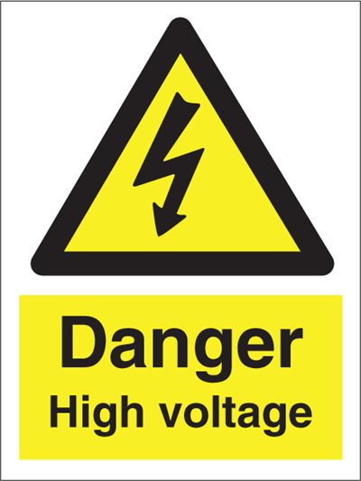 Danger High voltage - Hazard Signs