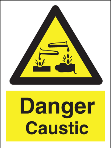 Danger Caustic - Hazard Signs