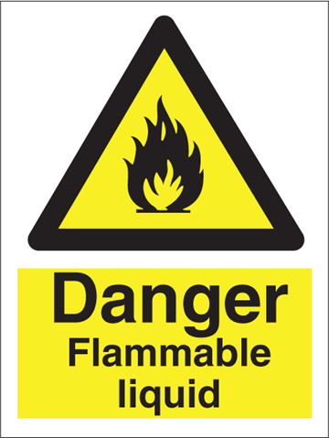 Danger Flammable liquid - Hazard Signs