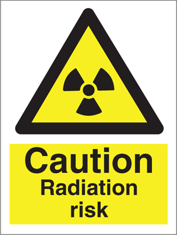 Caution Radiation risk - Hazard Signs