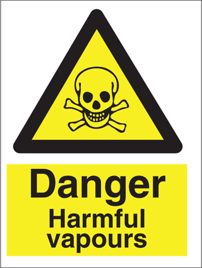 Danger Harmful vapours - Hazard Signs