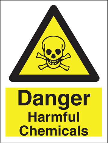 Danger Harmful Chemicals - Hazard Signs