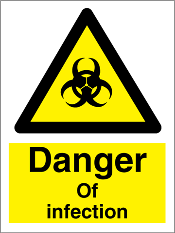 Danger of infection - Hazard Signs