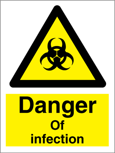 Danger of infection - Hazard Signs