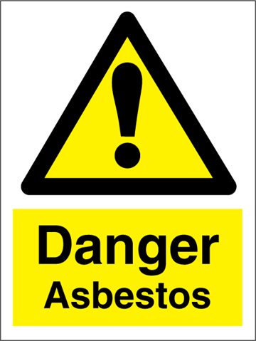 Danger Asbestos - Hazard Signs