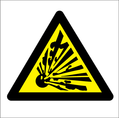 Danger explosion risk - Hazard Signs