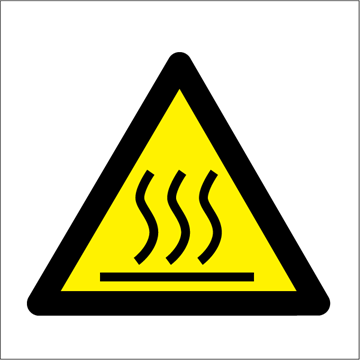 Hot surface - Hazard Signs