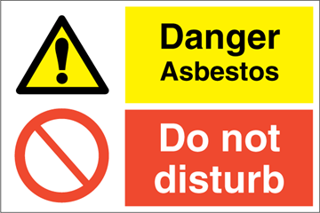 Danger asbestos - Kombi skilt