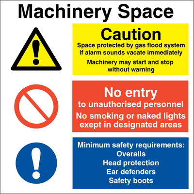 Machinery space - Kombi skilt